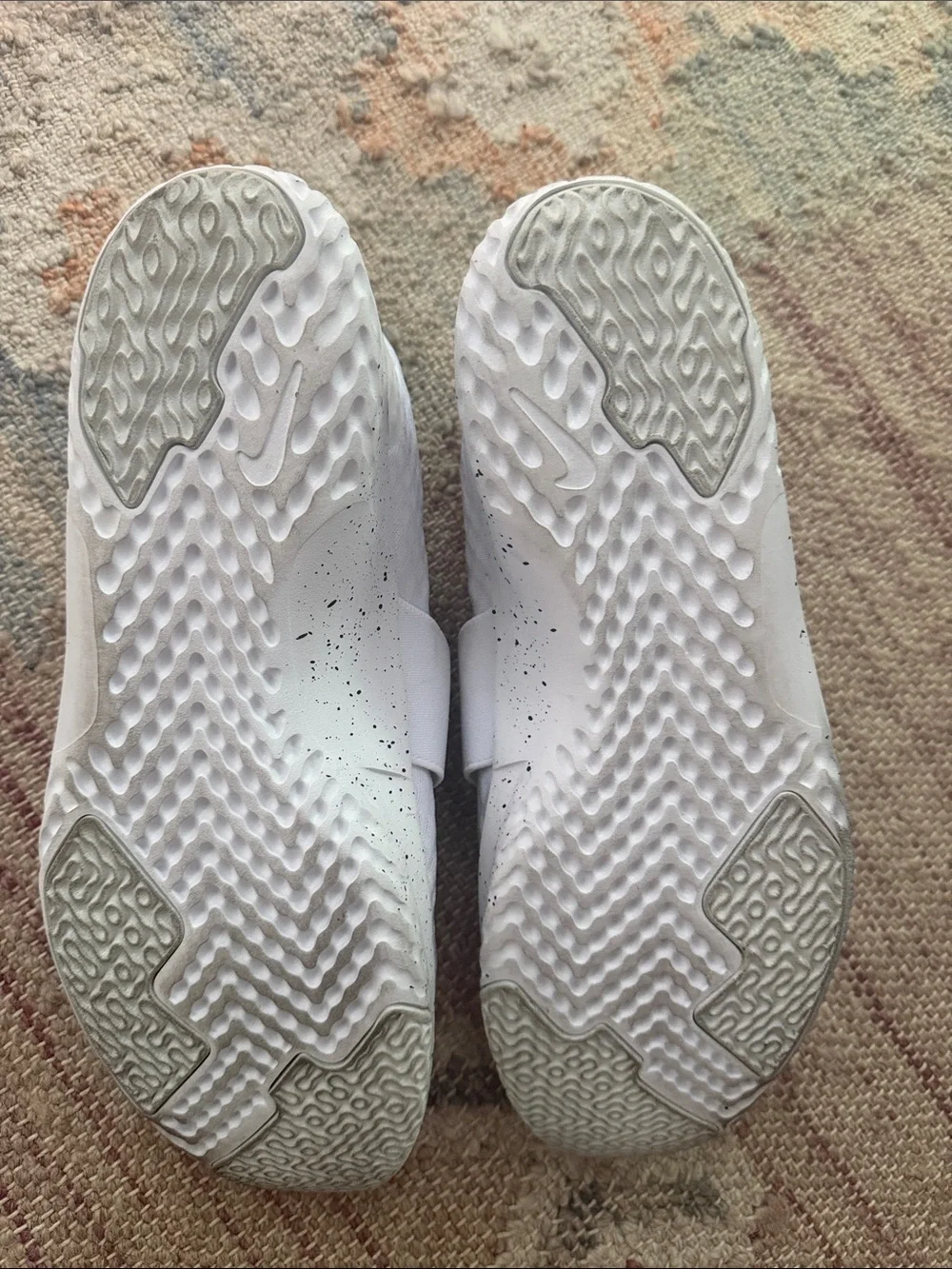 Nike TR 9 White Athletic Sneakers with Black Strap Detail